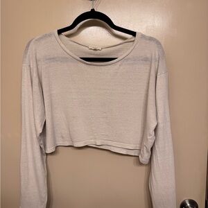 OZMA Cream Cropped Top